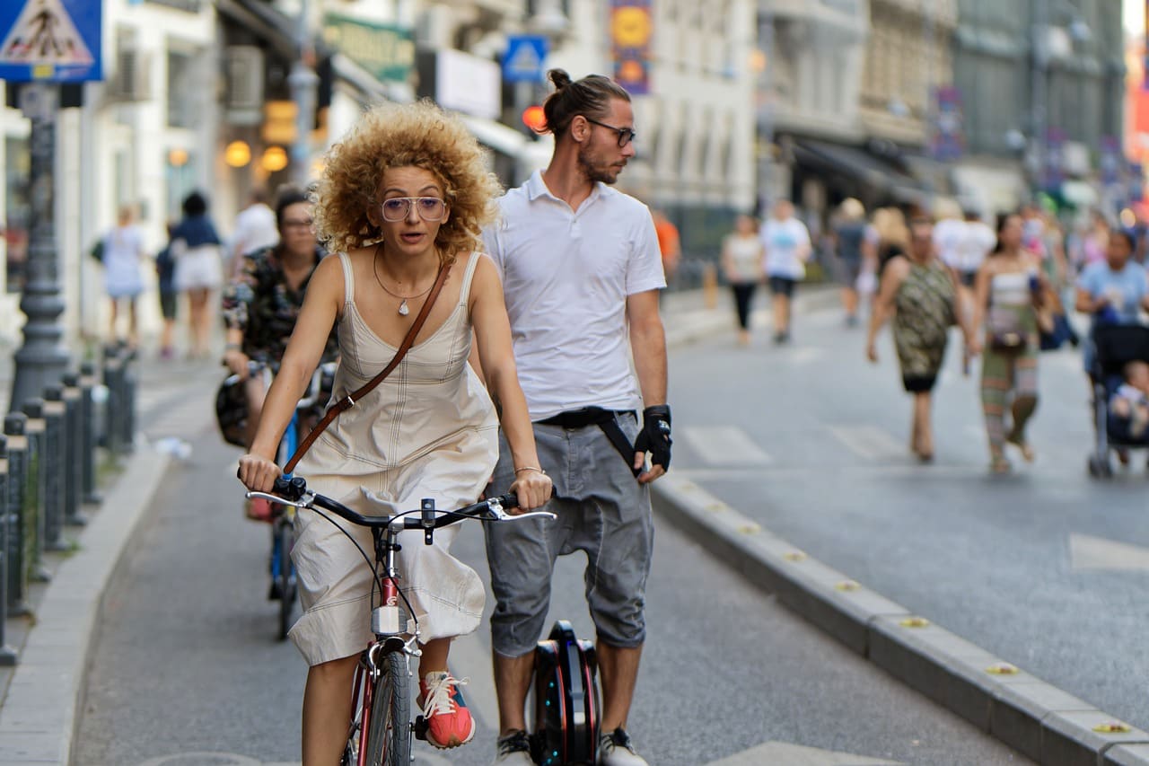 Fahrrad Straßen, verkehr in Neuss Komp