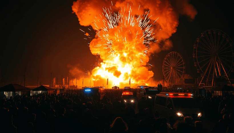 Explosion bei Rheinkirmes
